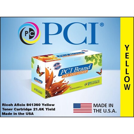 Pci Ricoh Aficio 841360 Yellow Toner Ctg 841360-PCI